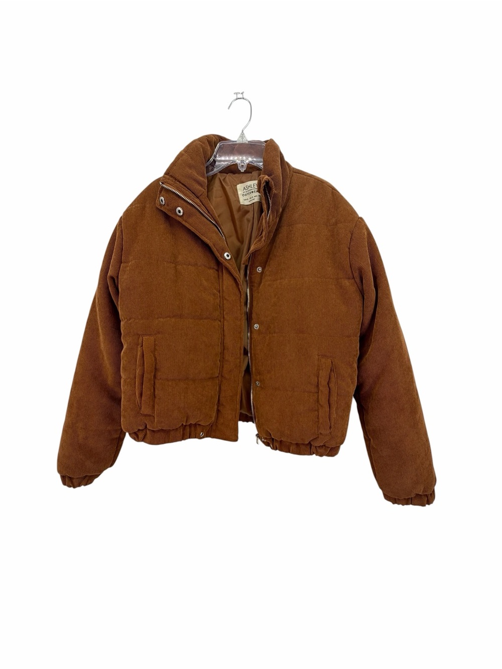 Ashley By 26 International Brown Corduroy Puffer Jacket